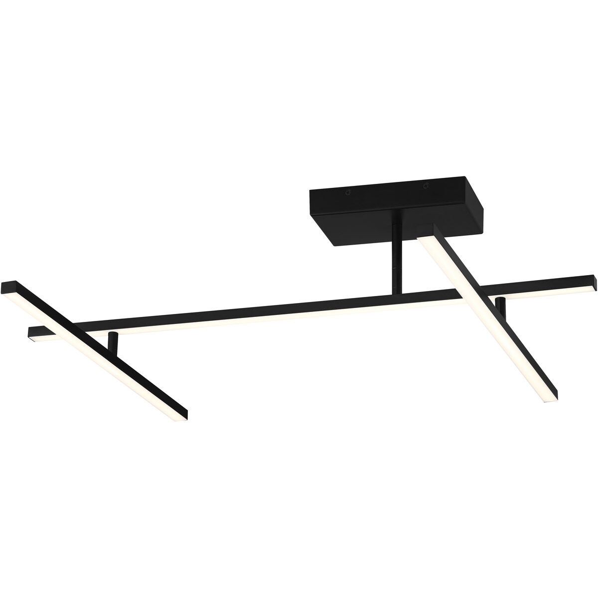 Duo LED 4.75 inch Matte Black Semi-Flush Mount Ceiling Light