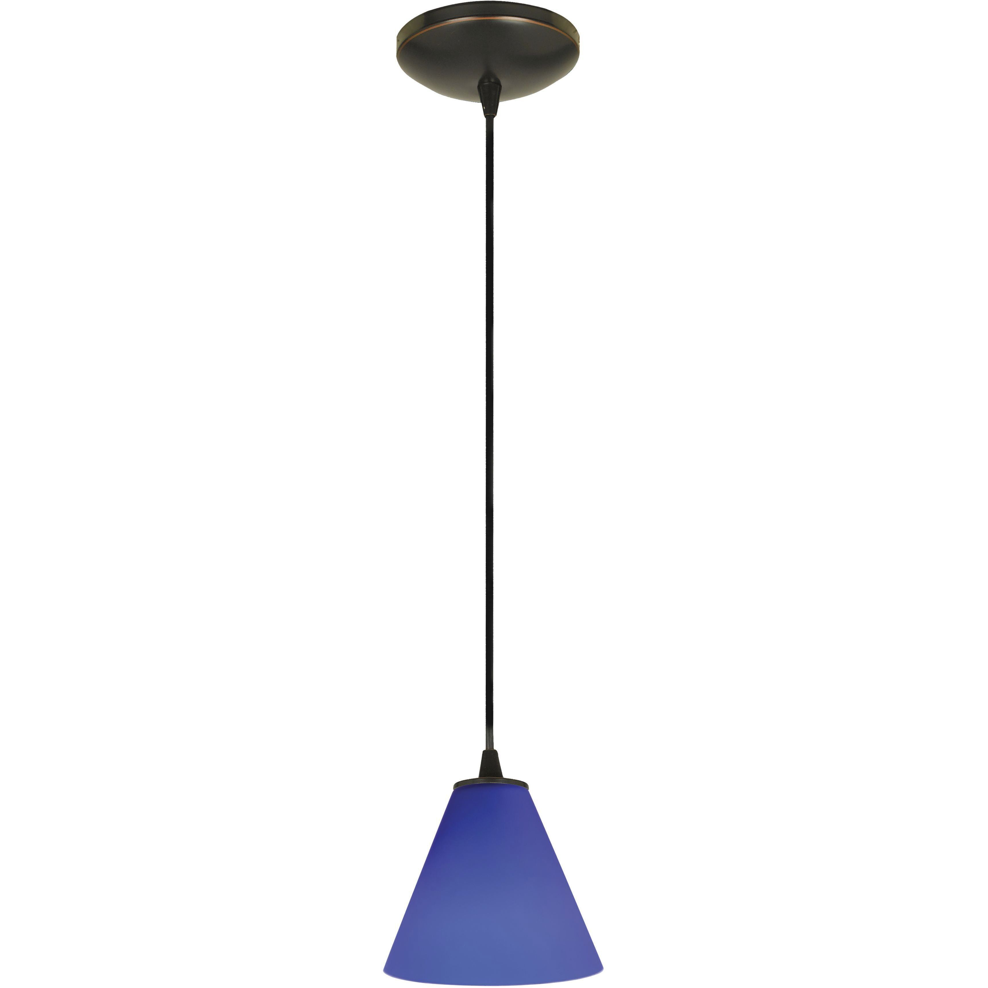 Martini LED 7 inch Oil Rubbed Bronze Pendant Ceiling Light in Cobalt