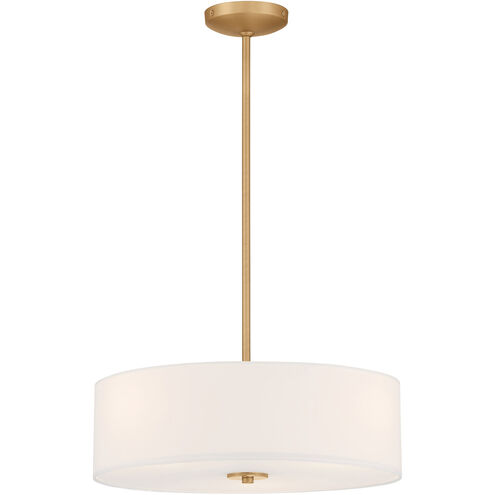 Mid Town LED 18 inch Antique Brushed Brass Pendant / Semi-Flush Ceiling Light