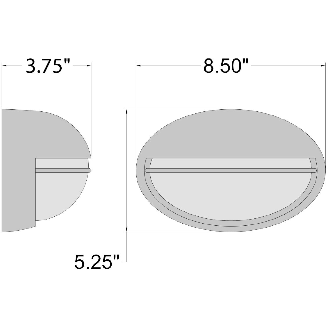 Clifton LED 5.25 inch White Outdoor Bulkhead