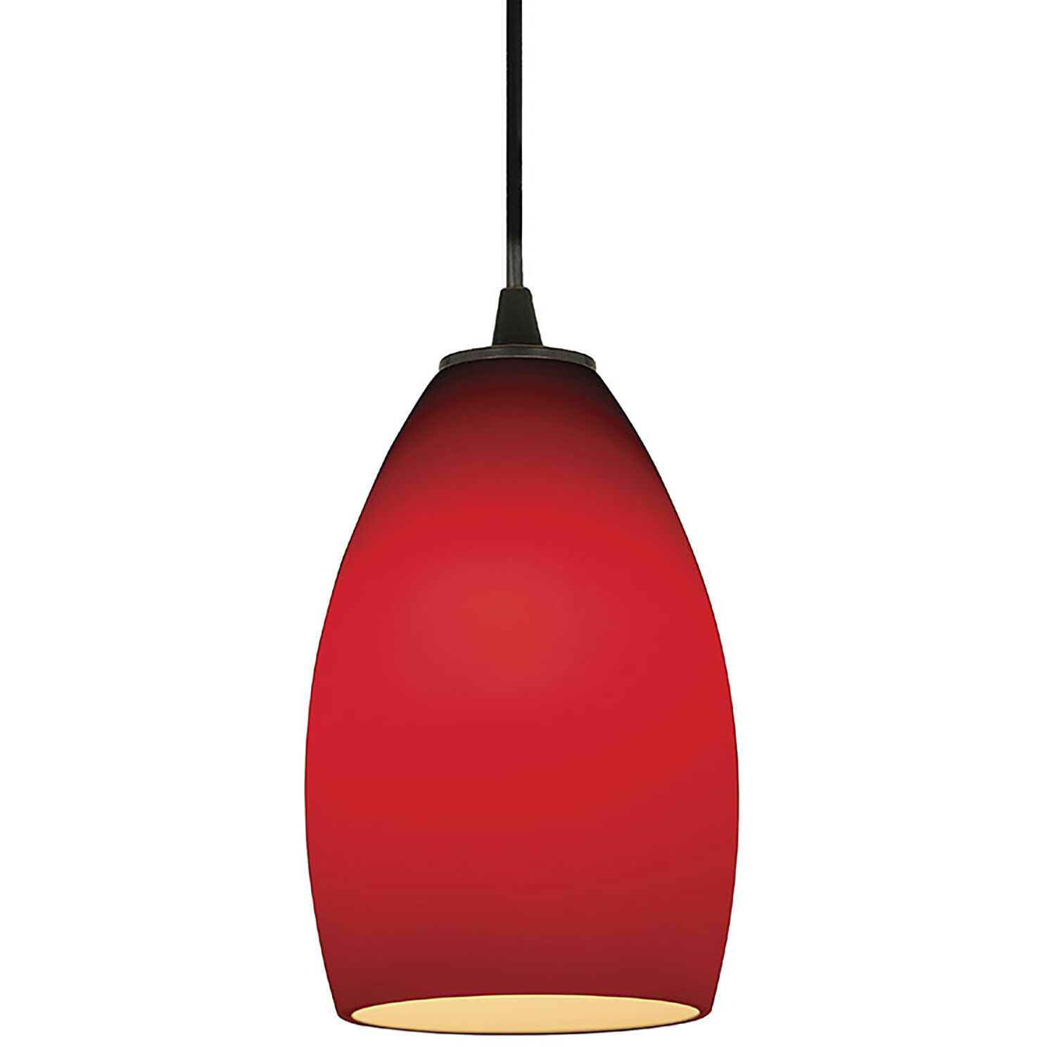 Champagne 1 Light 5 inch Oil Rubbed Bronze Pendant Ceiling Light in Red