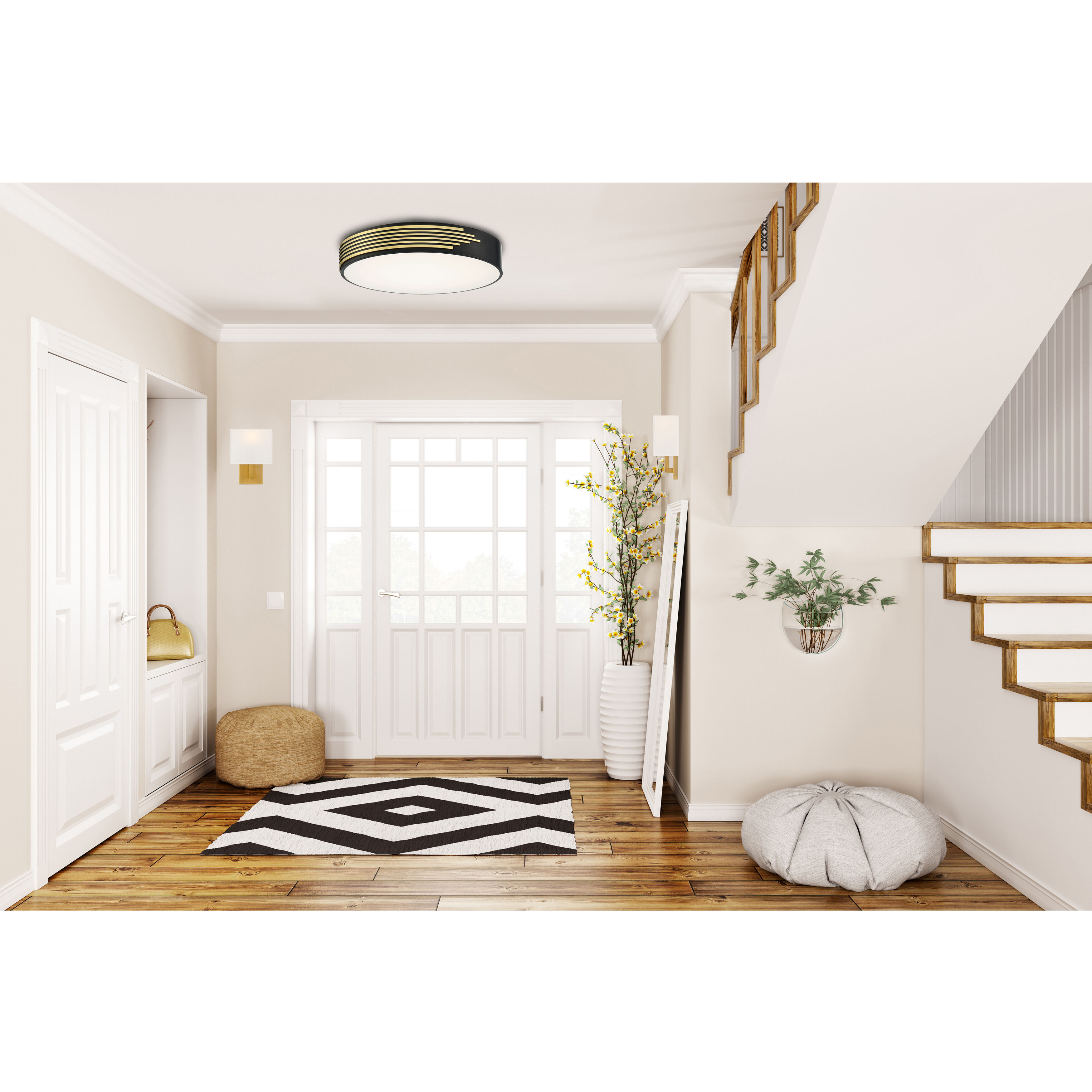 Maestro LED 13.75 inch Black Flush Mount Ceiling Light