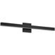 Cisco 24 inch Matte Black and White Vanity Wall Light in 3.25" D x 24" W x 4.75" H