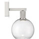 Port Nine LED 8 inch Brushed Steel Wall Sconce Wall Light in Clear