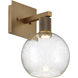 Port Nine LED 8 inch Antique Brushed Brass Wall Sconce Wall Light in Seeded