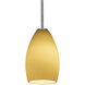 Champagne LED 5 inch Brushed Steel Pendant Ceiling Light in Maya