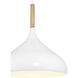 Olivia LED 13 inch White and Natural Pendant Ceiling Light