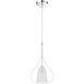 Ray LED 7.75 inch Chrome and Clear and Frosted White Pendant Ceiling Light