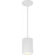 Pilson LED 5 inch Matte White Pendant Ceiling Light
