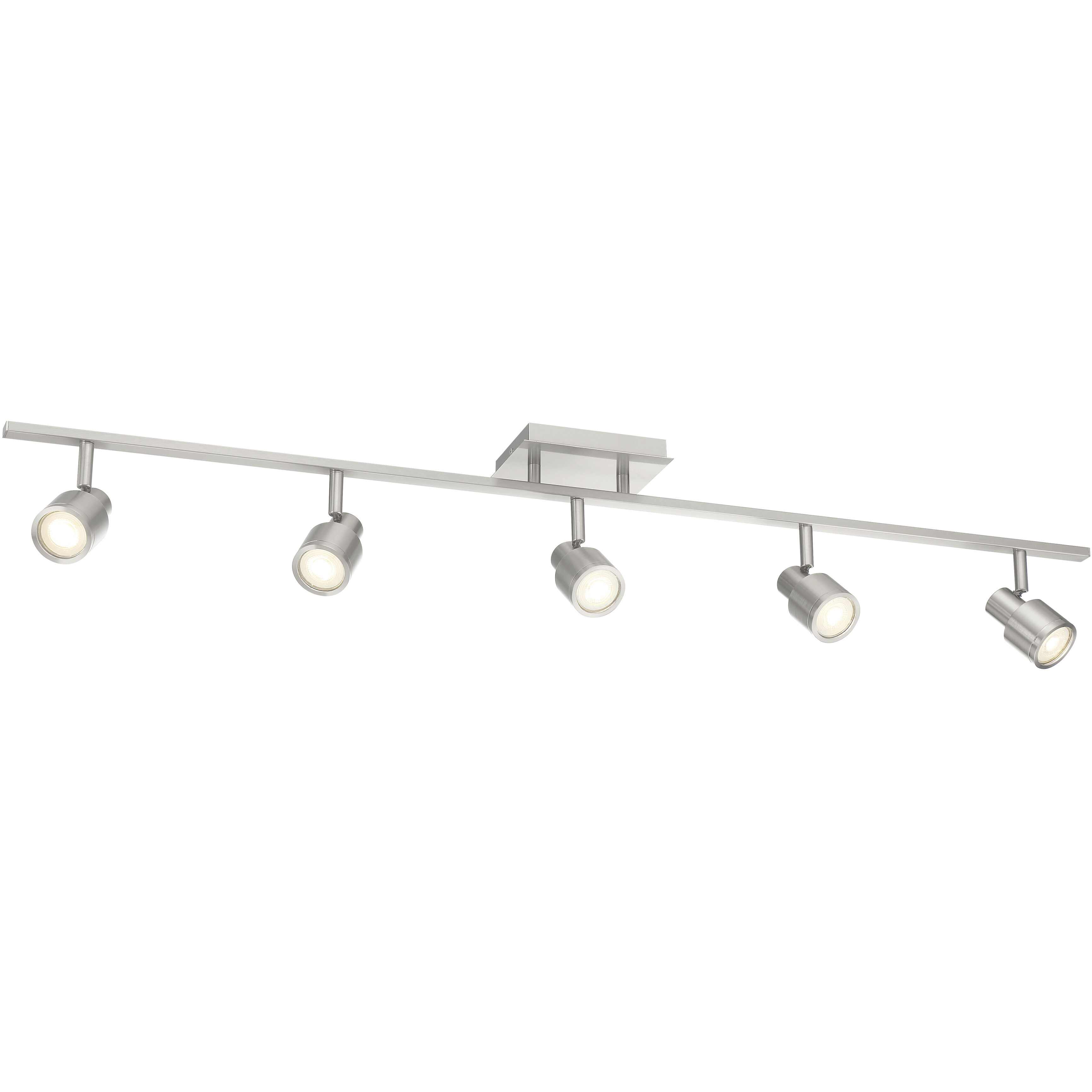 Lincoln 5 Light 120 Brushed Steel Track Ceiling Light