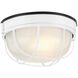 Nauticus Round Dual Mount 7 inch White Outdoor Wall Sconce