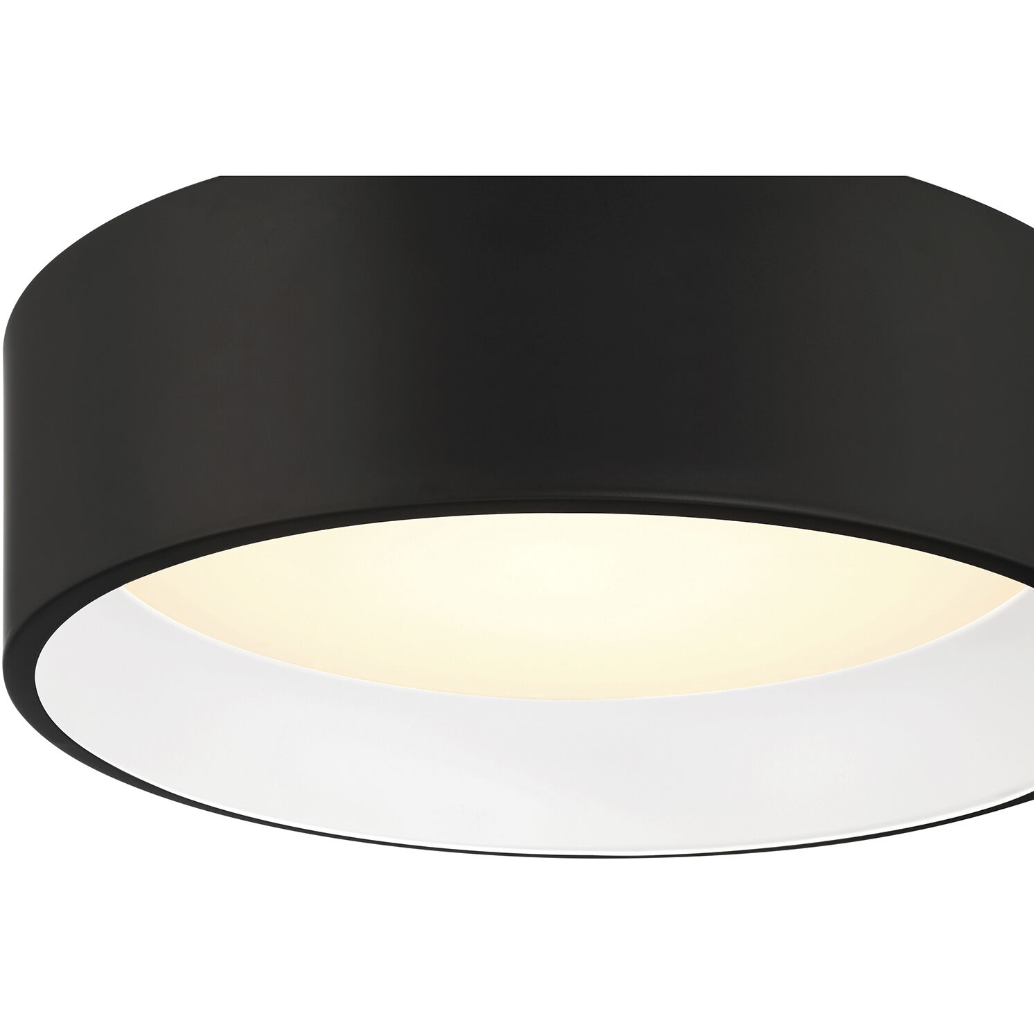 Cody LED 13 inch Matte Black and White Flush Mount Ceiling Light