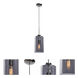 Simplicite LED 7 inch Black Chrome Pendant Ceiling Light