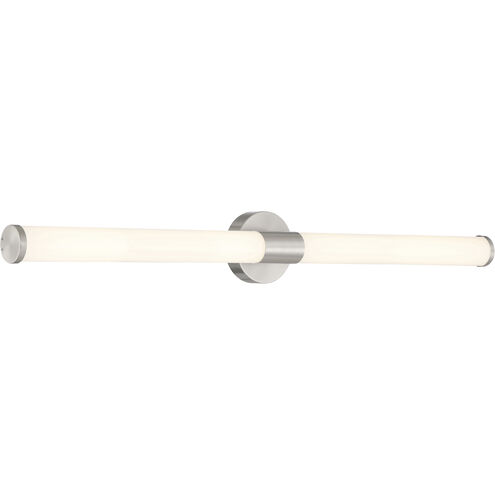 Retreat 1 Light 36 inch Brushed Steel Bath Vanity Wall Light, Large