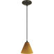 Martini 1 Light 7.25 inch Oil Rubbed Bronze Pendant Ceiling Light in Amber