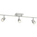 Lincoln 3 Light 120 Brushed Steel Track Ceiling Light