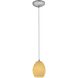 Brandy FireBird LED 6 inch Brushed Steel Pendant Ceiling Light in White Firebird