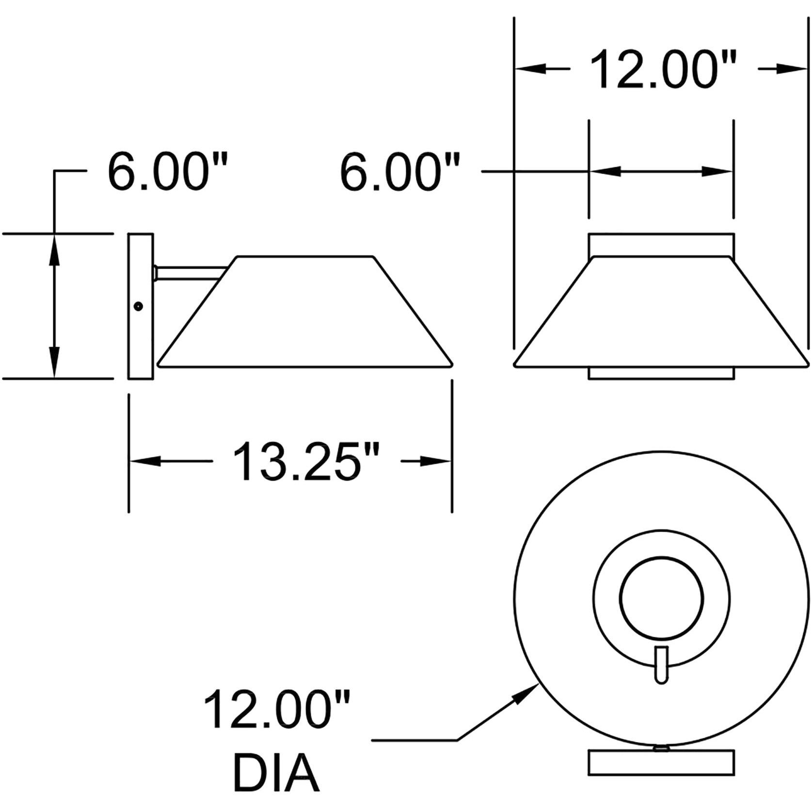 Solano 1 Light 6 inch Black Outdoor Wall Sconce