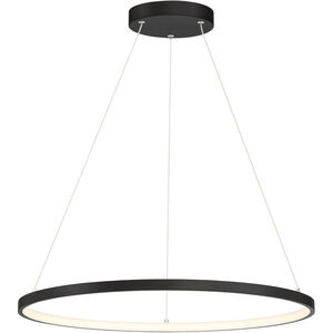 Anello LED 16 inch Matte Black Pendant Ceiling Light
