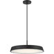 Tallinn LED 18 inch Matte Black and White Pendant Ceiling Light