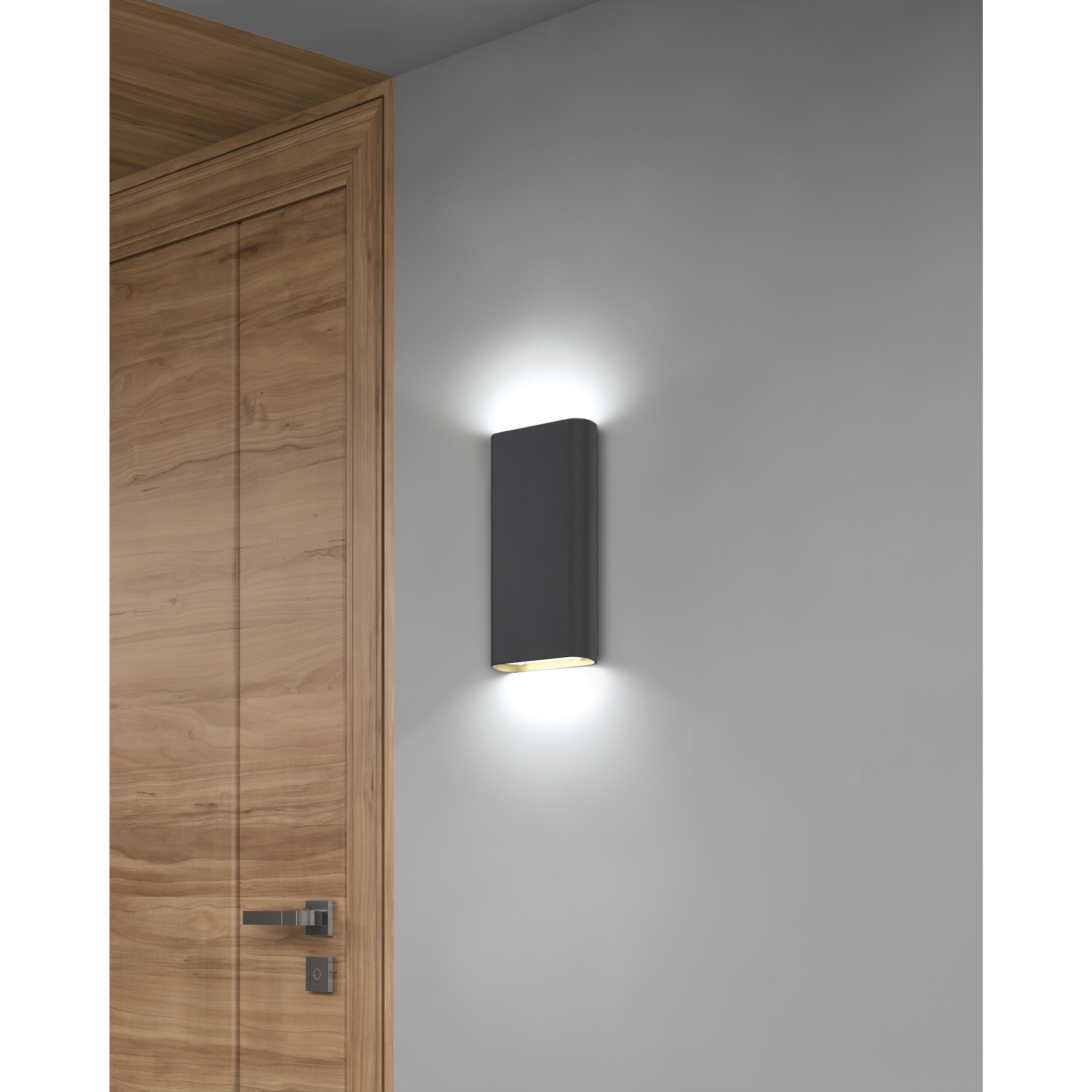 Lux Bi Wall Sconce Wall Light in Black