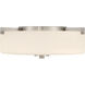 Rachel 2 Light 15 inch Brushed Steel Flush Mount Ceiling Light