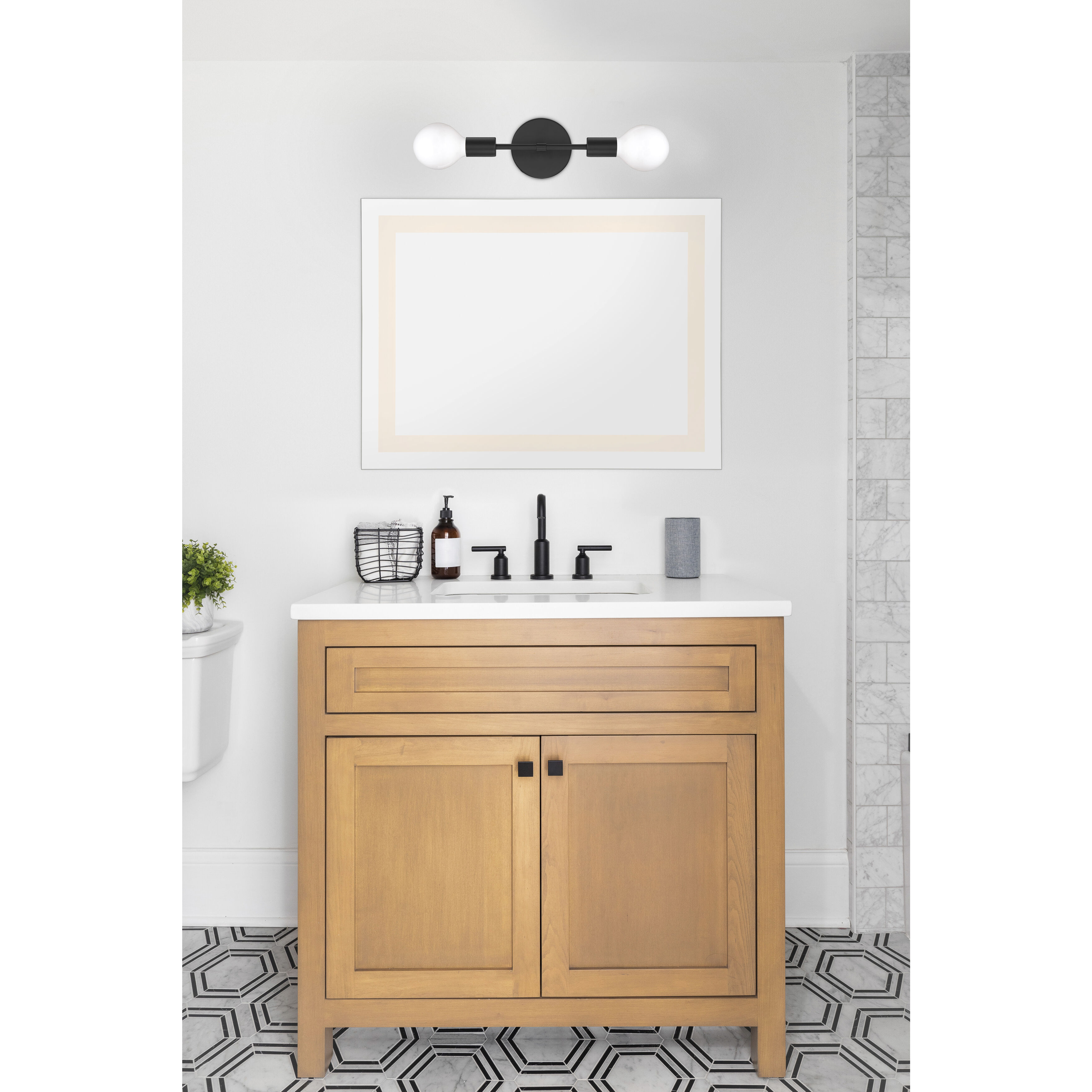 Iconic G 2 Light 20 inch Matte Black Wall Sconce Wall Light