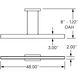 Form Dual LED 2 inch Gray Pendant Ceiling Light