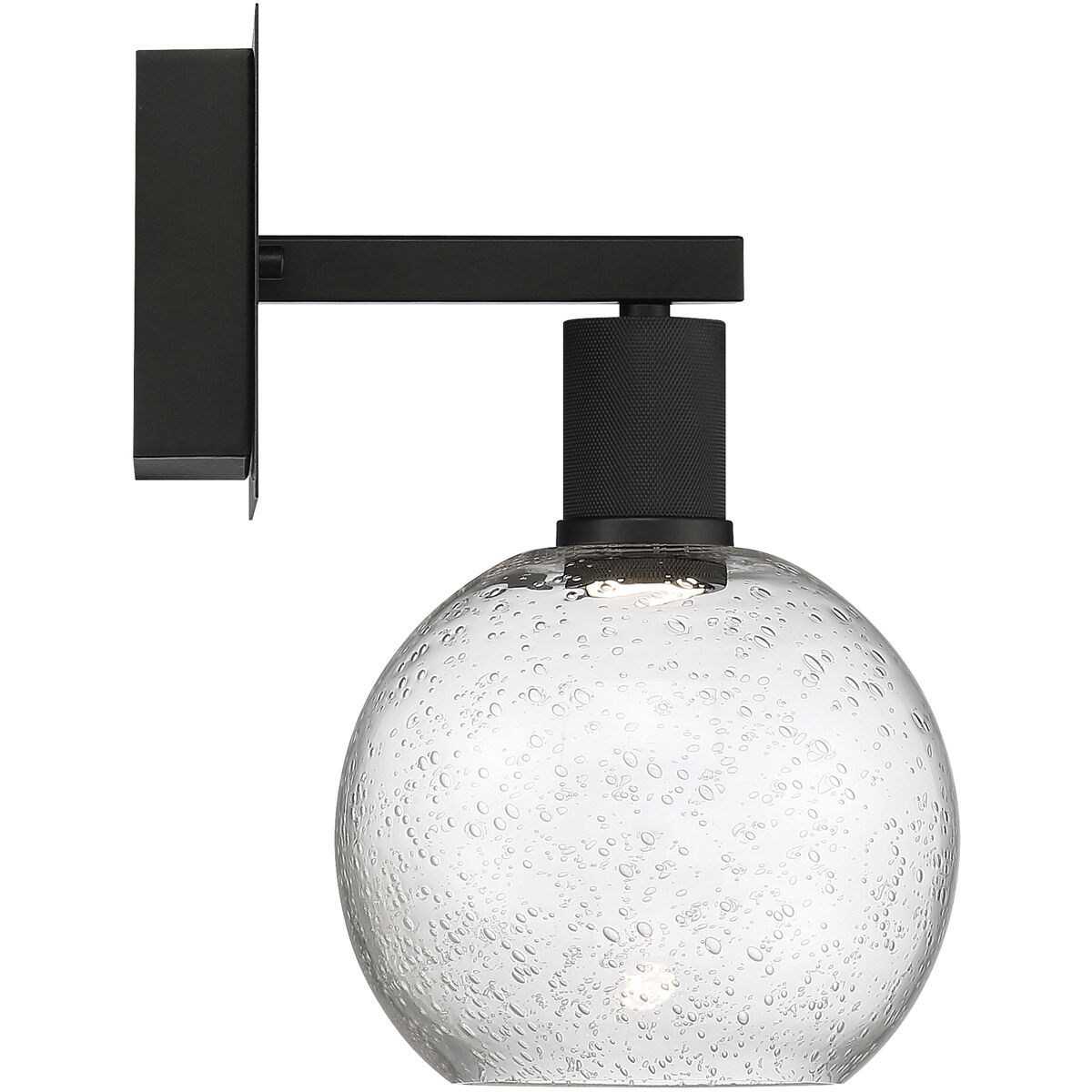 Port Nine LED 8 inch Matte Black Wall Sconce Wall Light in Seeded