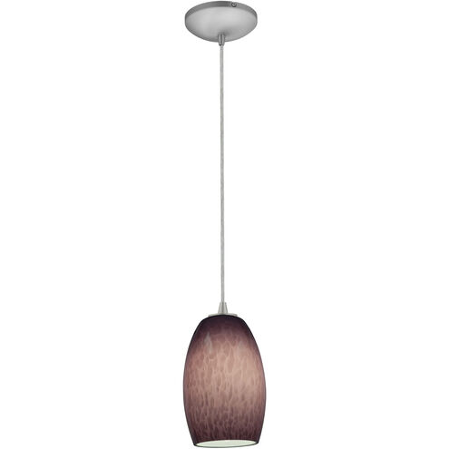Chianti LED 5 inch Brushed Steel Pendant Ceiling Light in Purple Cloud