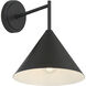 Taper 1 Light 10 inch Matte Black Wall Sconce Wall Light