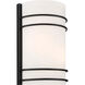 Artemis LED 8 inch Matte Black ADA Wall Sconce Wall Light in Opal