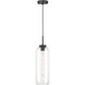 Elle 1 Light 5.75 inch Matte Black Pendant Ceiling Light