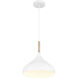 Olivia LED 13 inch White and Natural Pendant Ceiling Light