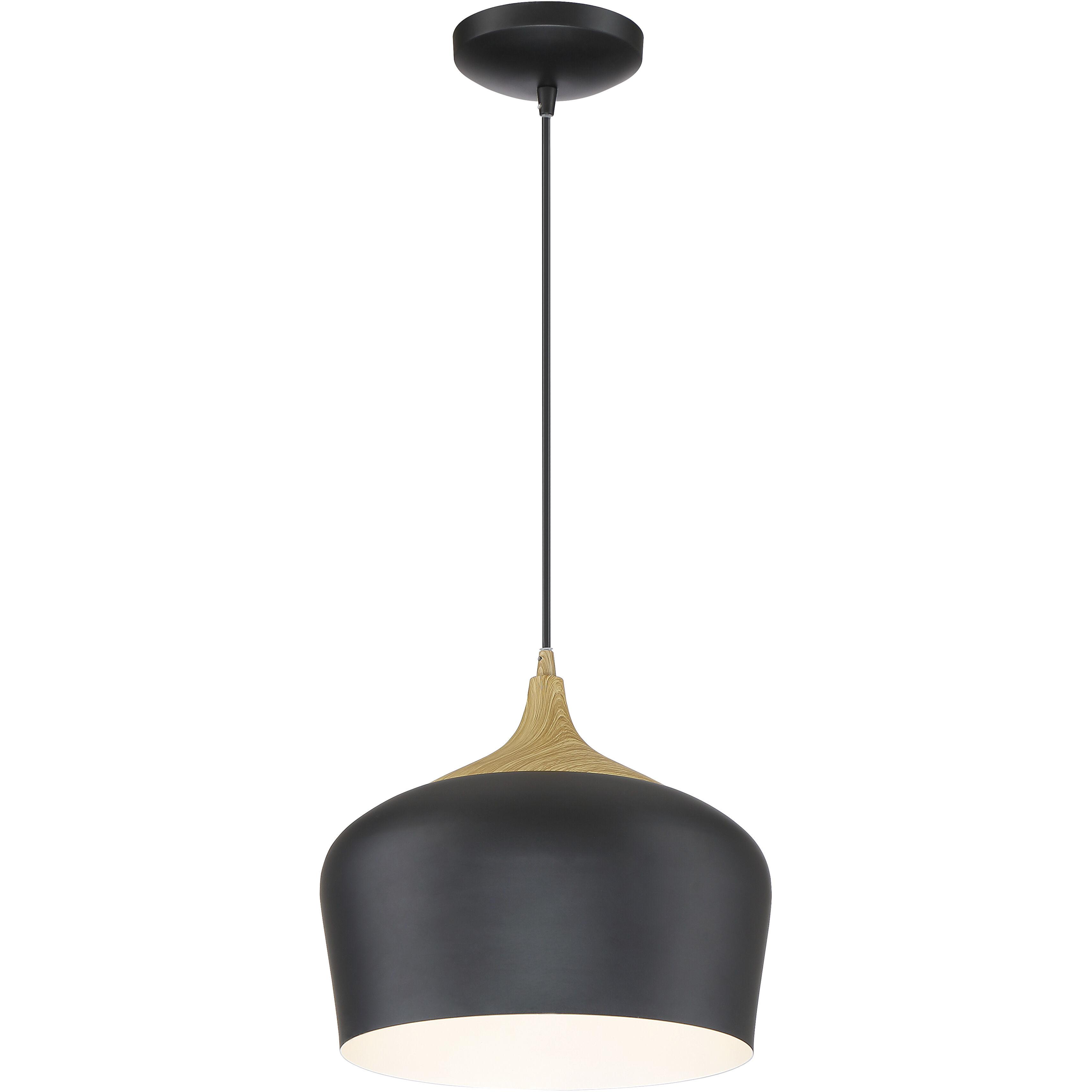 Blend 1 Light 12 inch Black Pendant Ceiling Light