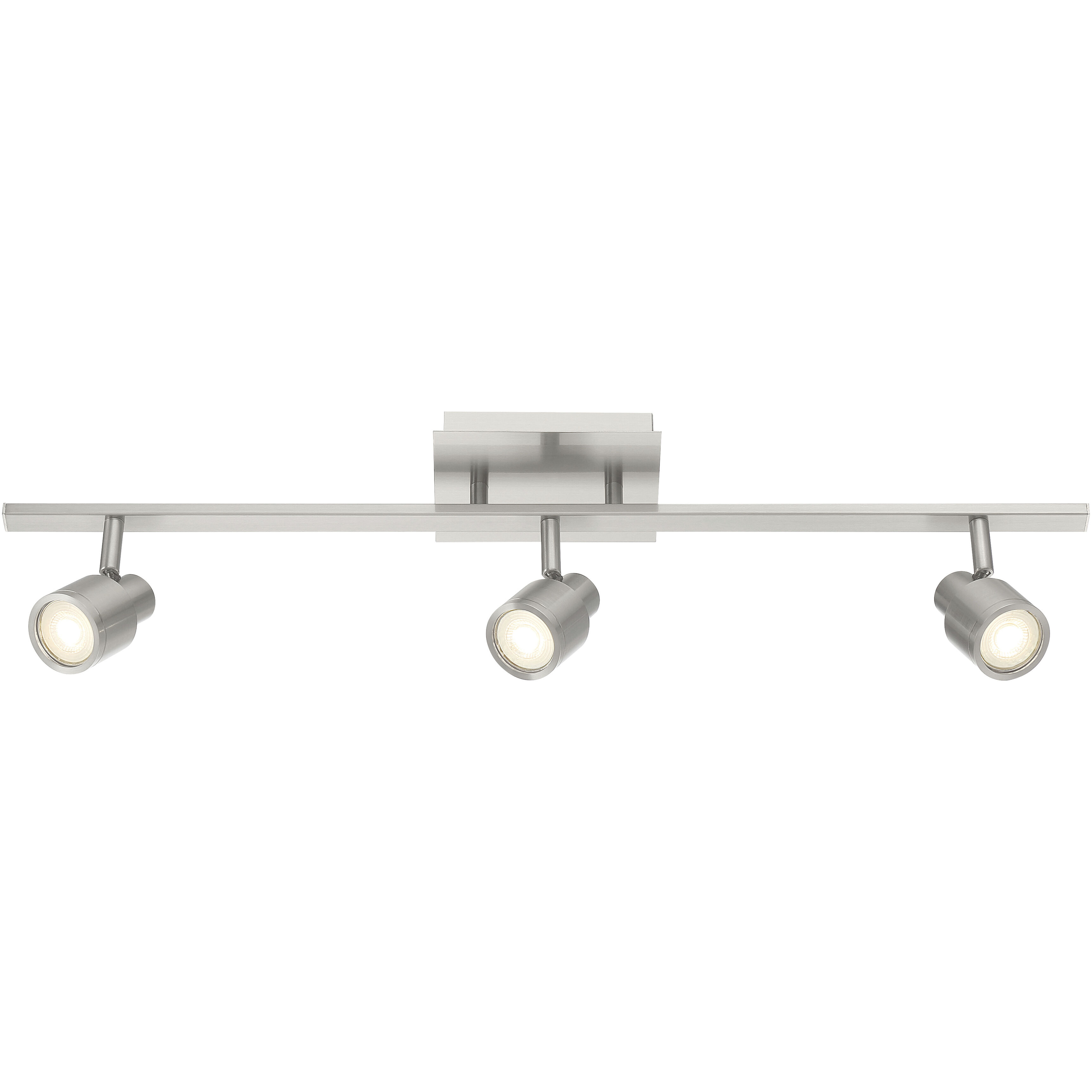 Lincoln 3 Light 120 Brushed Steel Track Ceiling Light