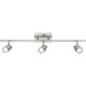 Lincoln 3 Light 120 Brushed Steel Track Ceiling Light