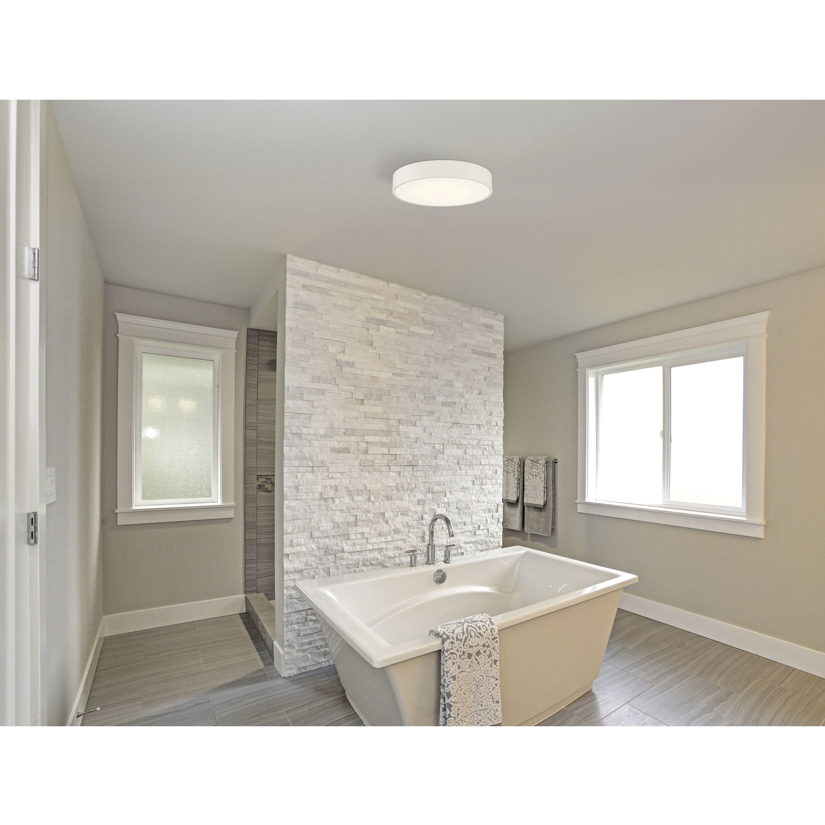 Como LED 17.75 inch White Flush Mount Ceiling Light