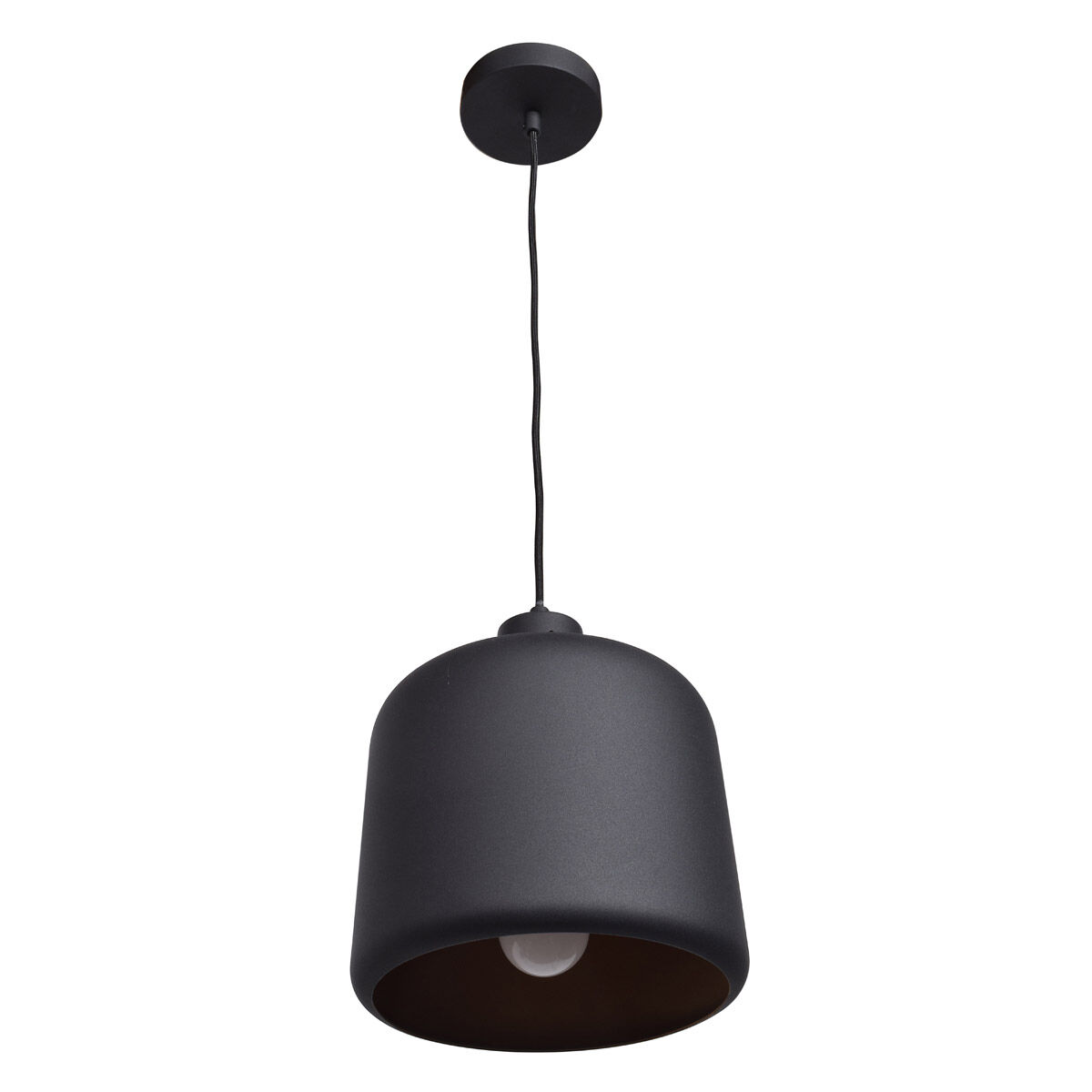 Forge 1 Light 10 inch Matte Black Outer and Matte Gold Inner Pendant Ceiling Light