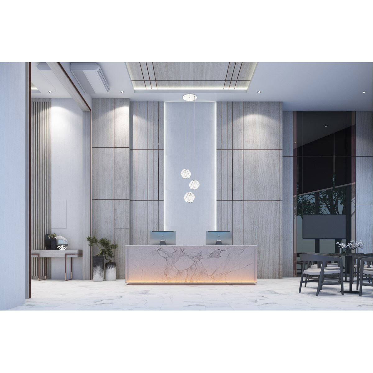 Boulder LED 24 inch Mirrored Stainless Steel Pendant Ceiling Light