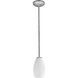 Champagne 1 Light 5 inch Brushed Steel Pendant Ceiling Light in White Stone, Rod