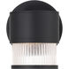 Ari Clear Ribbed 4.75 inch Black Wall Sconce Wall Light