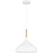 Olivia LED 13 inch White and Natural Pendant Ceiling Light