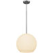 Nitrogen 1 Light 14 inch Brushed Steel Pendant Ceiling Light