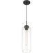 Elle 1 Light 5.75 inch Matte Black Pendant Ceiling Light