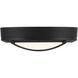 Meridian LED 11 inch Matte Black and Frosted Outdoor Flush Mount