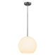Nitrogen LED 12 inch Brushed Steel Pendant Ceiling Light