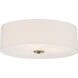 Mid Town LED 18 inch Antique Brushed Brass Flush Mount Ceiling Light