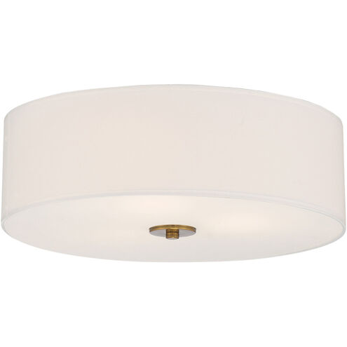 Mid Town LED 18 inch Antique Brushed Brass Flush Mount Ceiling Light