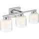 Chloe 20.5 inch Chrome Vanity/Bath Bar Wall Light